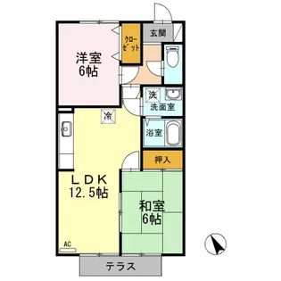 ルミエール中迫【1階】の間取り