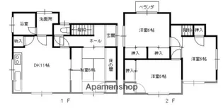 広島県呉市西愛宕町【一戸建】の間取り