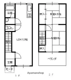 コーポパルコ2号棟【2-5号室】の間取り