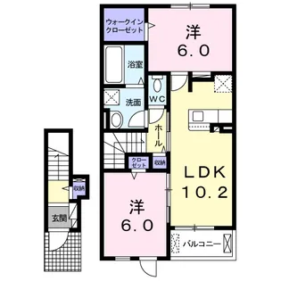 ルミナーレB【2階】の間取り