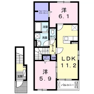 イリニⅡ【2階】の間取り