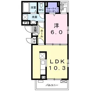 すばるS【3階】の間取り