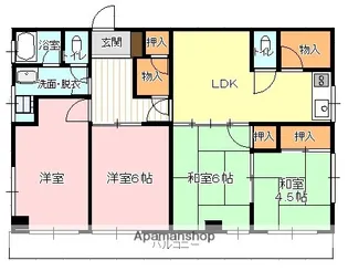 前田アパートA【303号室】の間取り