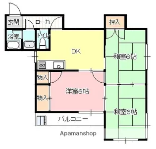 前田アパートB【302号室】の間取り