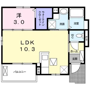 ビアンヴェニュ【1階】の間取り