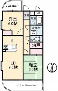GRACEエヌエス【3階】の間取り