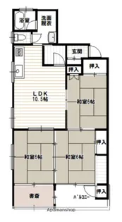 ウエストピアマンション【301号室】の間取り