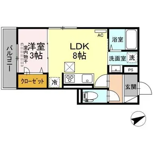 ペルル新広【2階】の間取り