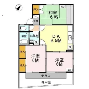 フィアホイザーツヴァイト【1階】の間取り