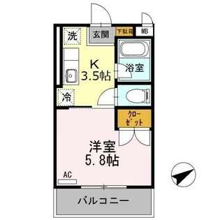 レジデンスエコー【4階】の間取り