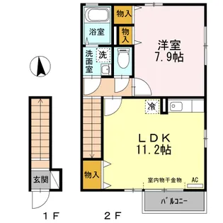 TS BONHEUR【2階】の間取り