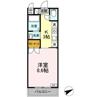 ピンフィール一番館【2階】の間取り