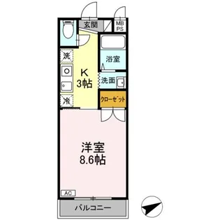 ピンフィール一番館【2階】の間取り