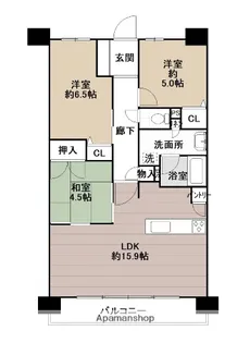 ライオンズ呉グランフォート【1204号室】の間取り