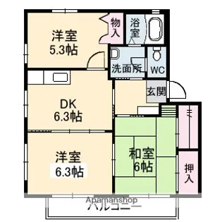 コーポ江田島 C棟【2階】の間取り
