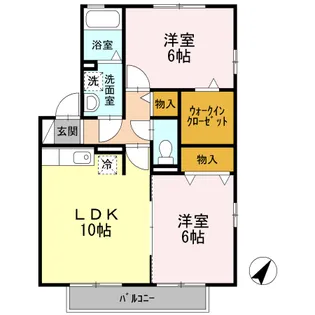 セジュールフェニックス【2階】の間取り