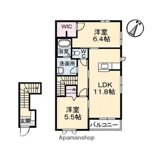 クレール和庄【2階】の間取り