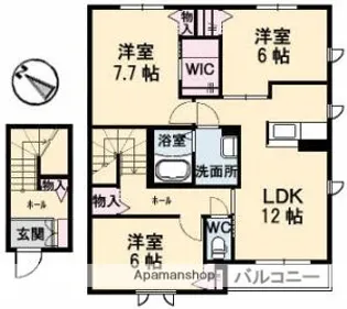 プランドール【2階】の間取り