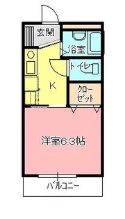 FAIRWINDS I【104号室】の間取り