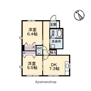 パティオフローラ E棟【101号室】の間取り