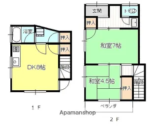 広島県呉市平原町【アパート】の間取り