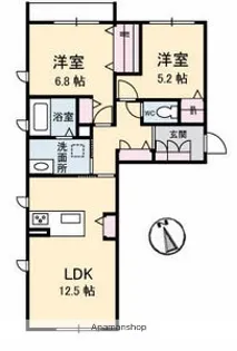 ガーデンズスクエア広【1階】の間取り