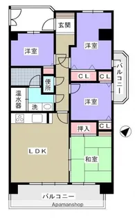 広島県広島市東区中山東1丁目【マンション】の間取り