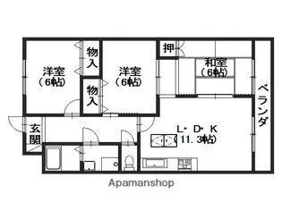 広島県広島市安佐南区山本1丁目【マンション】の間取り