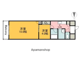 広島県広島市中区鉄砲町【マンション】の間取り
