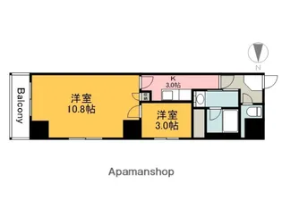 広島県広島市中区鉄砲町【マンション】の間取り
