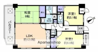 広島県広島市安佐南区中須1丁目【マンション】の間取り
