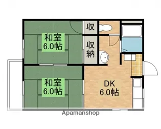 広島県広島市南区向洋新町2丁目【アパート】の間取り