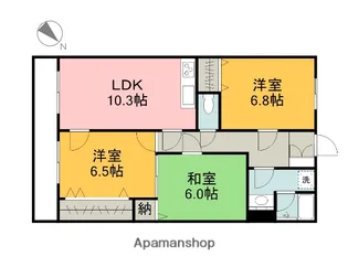 広島県広島市安佐南区上安1丁目【マンション】の間取り