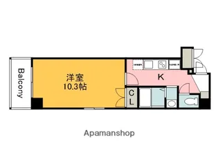 ウイング十日市【11階】の間取り