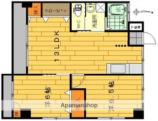 広島県広島市西区三篠北町【マンション】の間取り