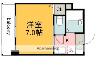 広島県広島市南区比治山町【マンション】の間取り