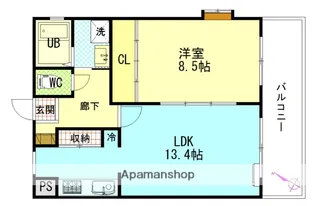 広島県広島市東区牛田早稲田1丁目【マンション】の間取り
