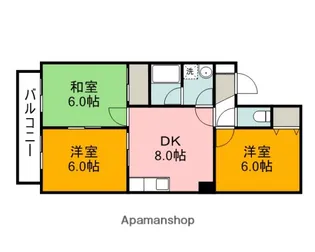 広島県広島市西区井口台4丁目【アパート】の間取り