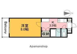 広島県広島市西区大宮1丁目【マンション】の間取り