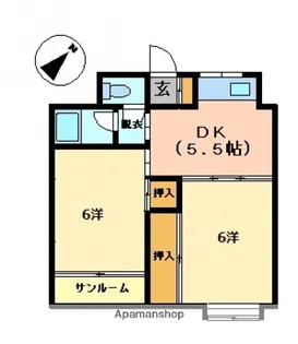 広島県広島市中区大手町3丁目【マンション】の間取り