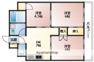 広島県広島市西区横川新町【マンション】の間取り
