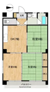 広島県広島市西区中広町2丁目【マンション】の間取り