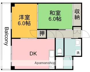 広島県広島市安佐北区落合2丁目【マンション】の間取り