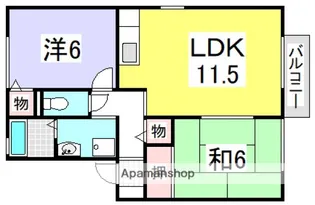 広島県広島市佐伯区五日市中央7丁目【アパート】の間取り