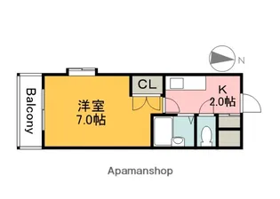 広島県広島市安佐南区西原2丁目【マンション】の間取り