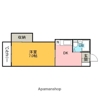 広島県広島市東区牛田本町5丁目【アパート】の間取り