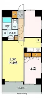 ジェイシティ八丁堀【605号室】の間取り