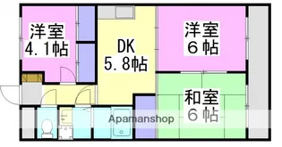 旭グリーンハイツ【2階】の間取り