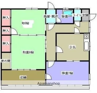 松田ビル【2F号室】の間取り