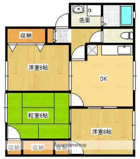 広島県広島市安佐南区大町東1丁目【アパート】の間取り